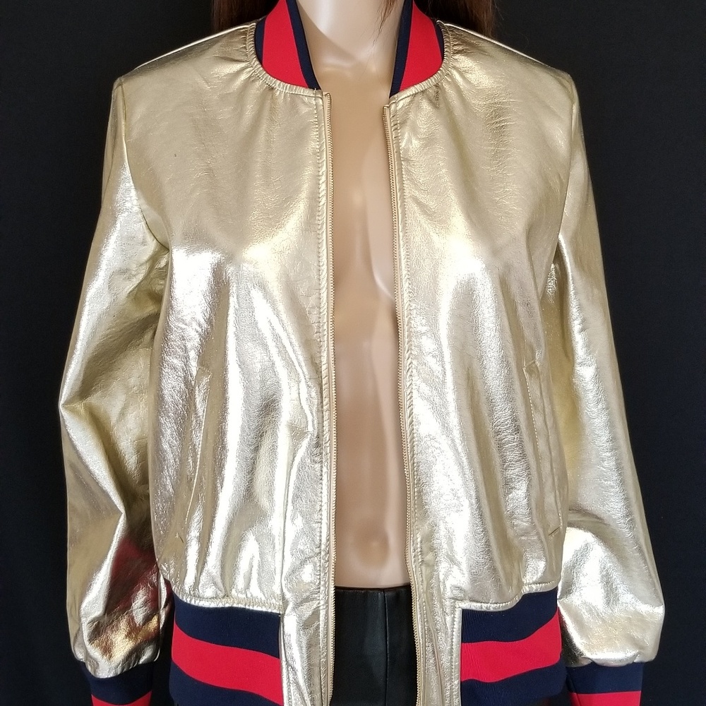 Fashion Nova Gold Bomber Jacket